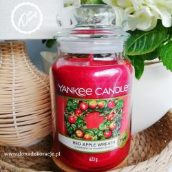 Red Apple Wreath, duża świeca Yankee Candle
