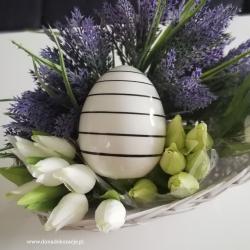 Jajko ceramiczne biało-czarne