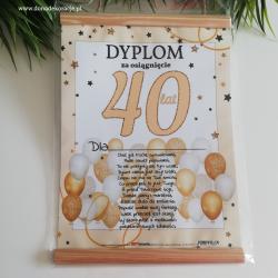 Dyplom na 40 Urodziny kobiety