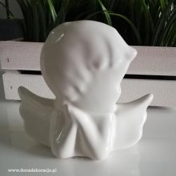 Anioł biały, ceramiczny 14 cm