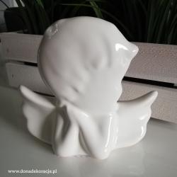 Anioł biały, ceramiczny 14 cm