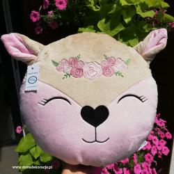 Sarenka różowa, ręcznie szyta poduszka