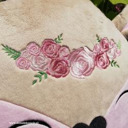 Sarenka różowa, ręcznie szyta poduszka