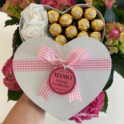 Serce z czekoladkami, box z Ferrero Rocher