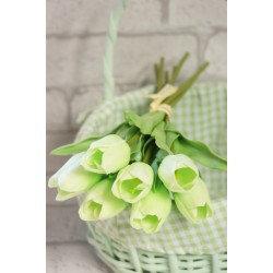 Tulipany sztuczne, zielone.
